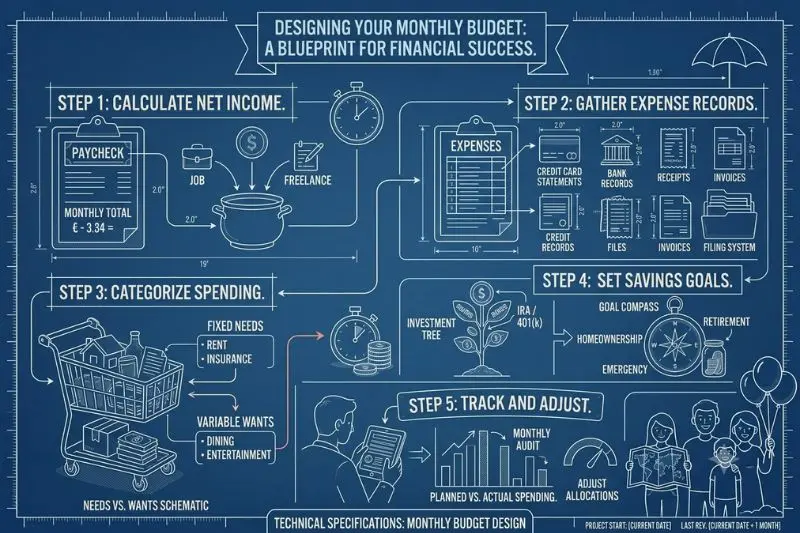 what is how to create a monthly budget